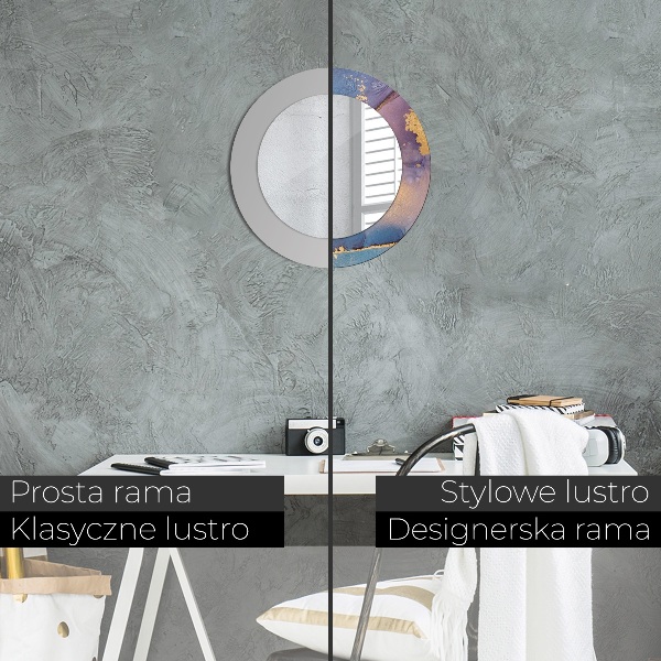 Kerek díszes tükör Márvány kő