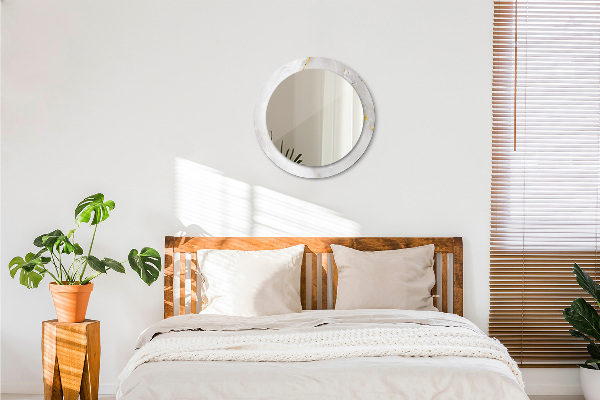 Kerek dísztükör Fényes márvány