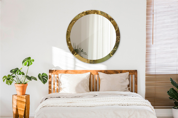 Kerek tükör keret nyomtatással Fémes örvények