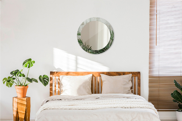 Kerek tükör fali dísz Páfránylevél