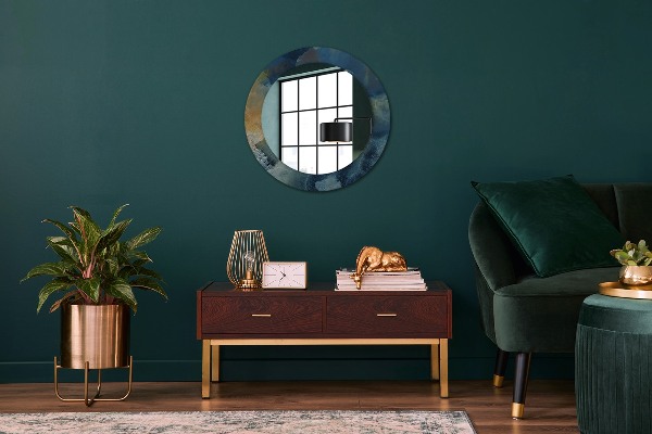 Kerek tükör díszítéssel Ónix márvány