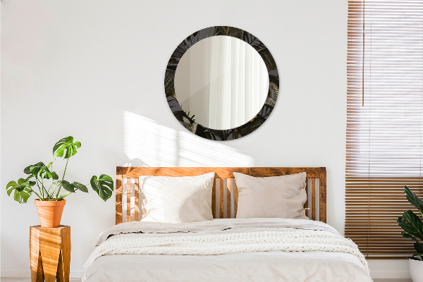 Kerek tükör keret nyomtatással Hibiszkusz virágok