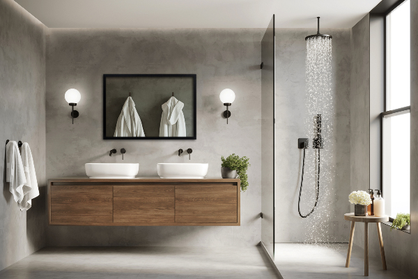 Tükör fekete kerettel 60x40 cm