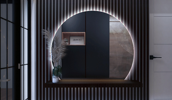 Szabálytalan led tükör dekoratív 70x80 cm