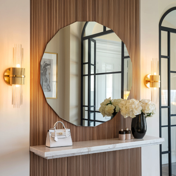 Sokszögű tükör egyedi kialakítás 60x60 cm