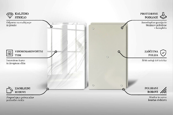 Főzőlap védő üveglap Finom márvány