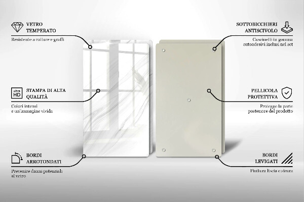 Főzőlap védő üveglap Finom márvány