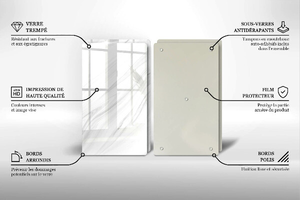 Főzőlap védő üveglap Finom márvány