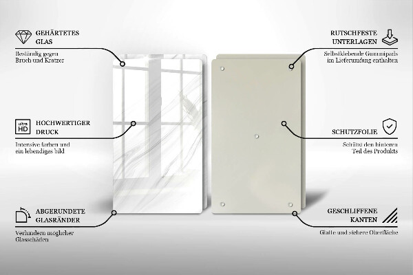 Főzőlap védő üveglap Finom márvány