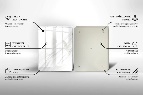 Főzőlap védő üveglap Finom márvány