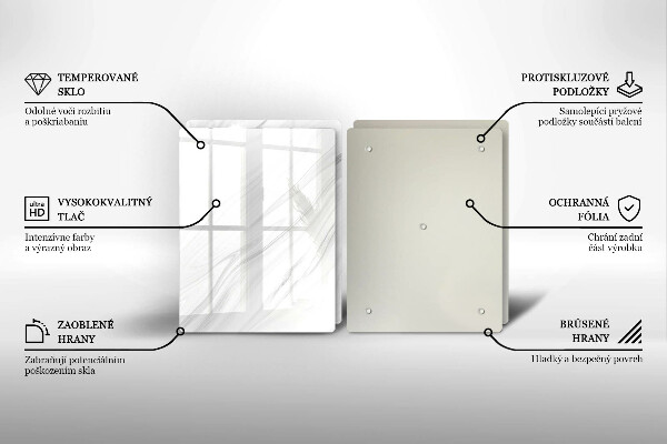 Főzőlap védő üveglap Finom márvány