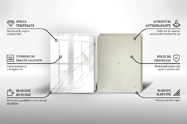 Főzőlap védő üveglap Finom márvány