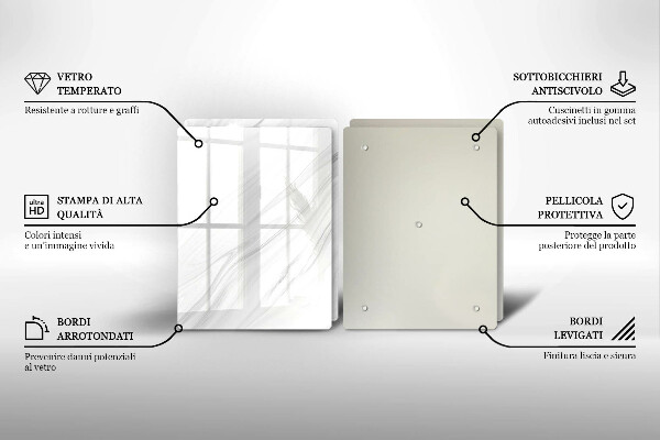 Főzőlap védő üveglap Finom márvány