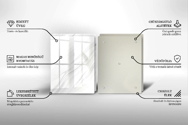 Főzőlap védő üveglap Finom márvány