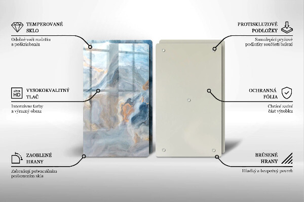 Főzőlap védő üveglap Márvány textúra