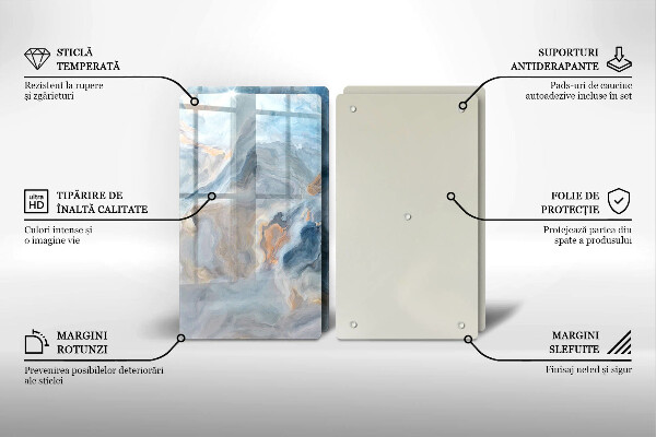 Főzőlap védő üveglap Márvány textúra