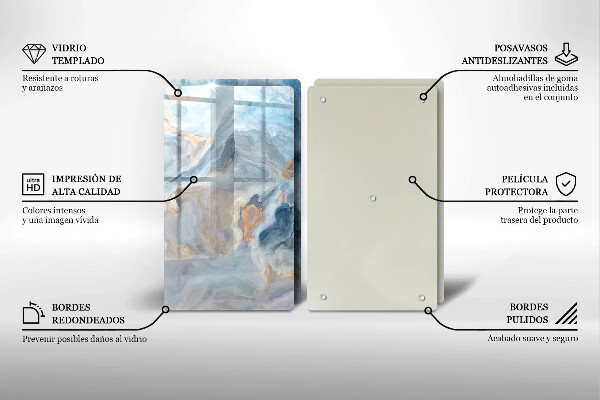 Főzőlap védő üveglap Márvány textúra