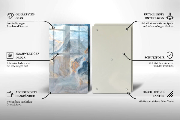 Főzőlap védő üveglap Márvány textúra