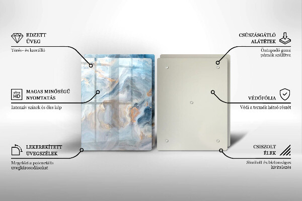 Főzőlap védő üveglap Márvány textúra