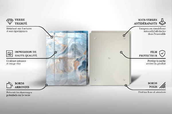 Főzőlap védő üveglap Márvány textúra