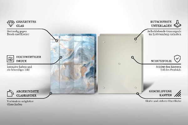 Főzőlap védő üveglap Márvány textúra