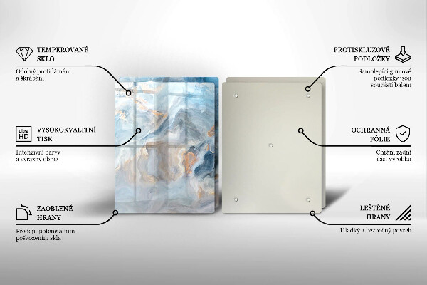 Főzőlap védő üveglap Márvány textúra