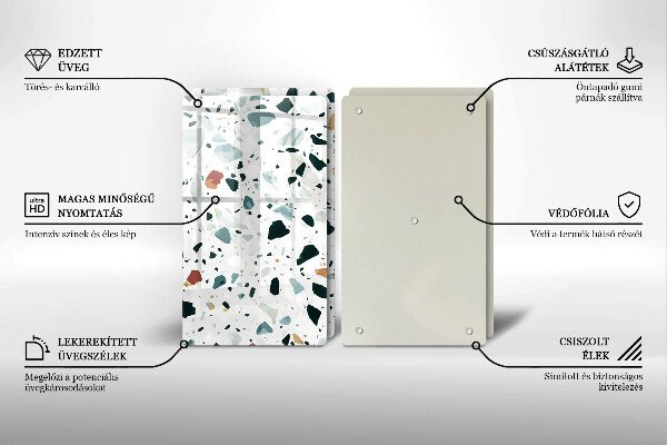 Főzőlap védő üveglap Könnyű kőedény