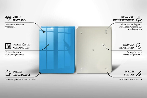 Főzőlap védő üveglap Kék szín