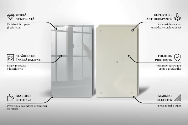 Főzőlap védő üveglap Szürke színű