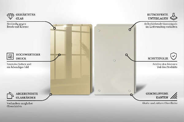 Főzőlap védő üveglap Bézs színű