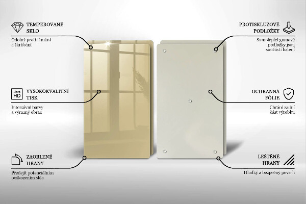 Főzőlap védő üveglap Bézs színű