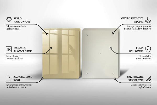 Főzőlap védő üveglap Bézs színű