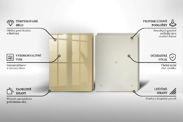 Főzőlap védő üveglap Bézs színű