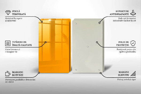 Főzőlap védő üveglap Sötét sárga színű