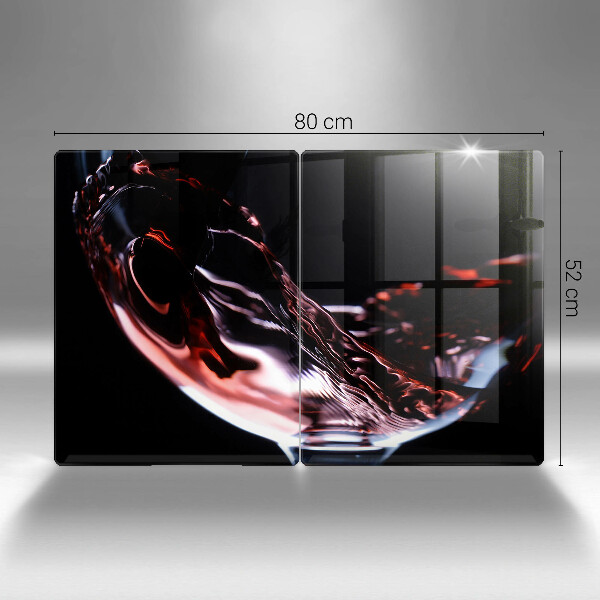 Főzőlap védő üveglap Egy pohár vörösbor