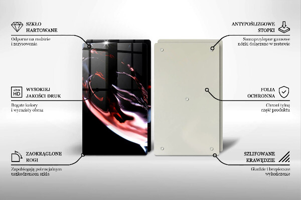 Főzőlap védő üveglap Egy pohár vörösbor