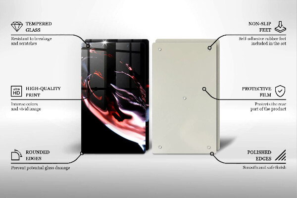 Főzőlap védő üveglap Egy pohár vörösbor