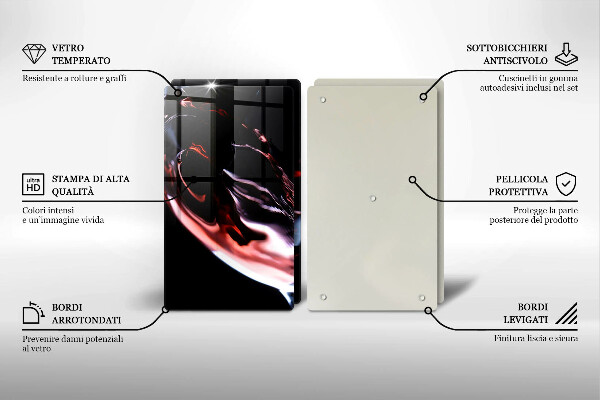 Főzőlap védő üveglap Egy pohár vörösbor