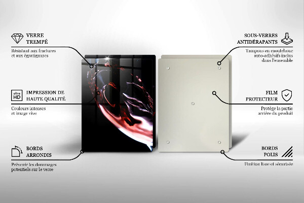 Főzőlap védő üveglap Egy pohár vörösbor