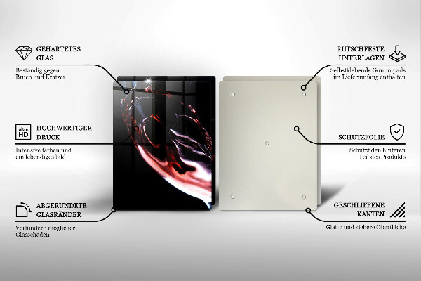 Főzőlap védő üveglap Egy pohár vörösbor