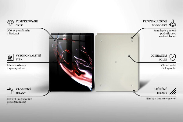 Főzőlap védő üveglap Egy pohár vörösbor