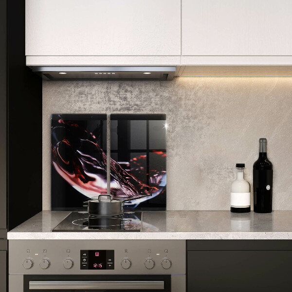 Főzőlap védő üveglap Egy pohár vörösbor