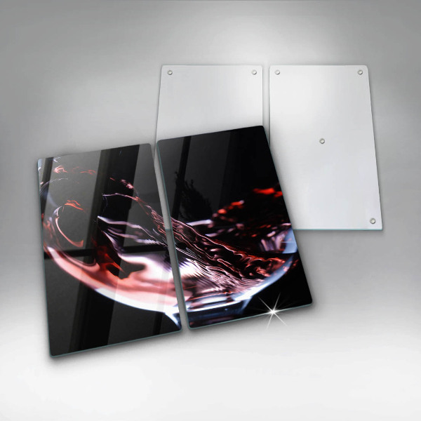 Főzőlap védő üveglap Egy pohár vörösbor