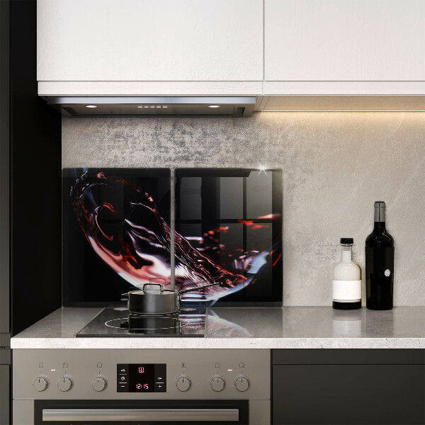 Főzőlap védő üveglap Egy pohár vörösbor