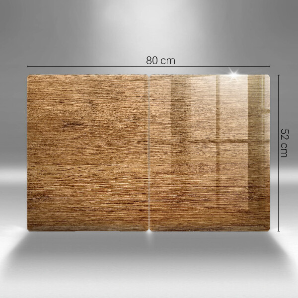 Főzőlap védő üveglap Fa tábla textúra