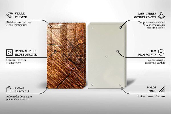 Főzőlap védő üveglap Fa szerkezet