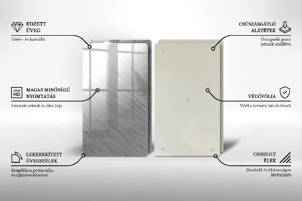 Főzőlap védő üveglap Fém textúra háttér