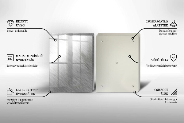 Főzőlap védő üveglap Fém textúra háttér