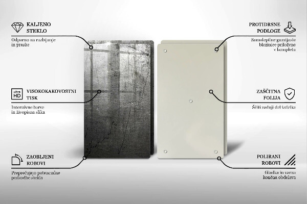 Főzőlap védő üveglap Fém textúra