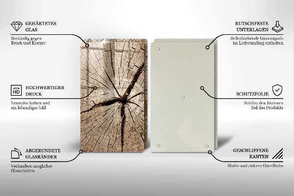 Főzőlap védő üveglap Egy fa keresztmetszete